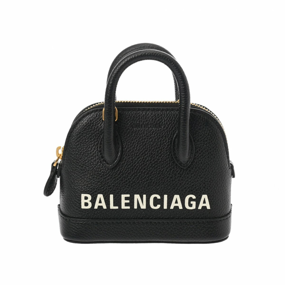 BALENCIAGA Ville Top Handle Black Calfskin Handbag